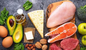 A variety of food sources providing high protein