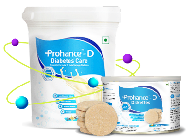 Prohance D nutritional drink and diskettes for diabetics
