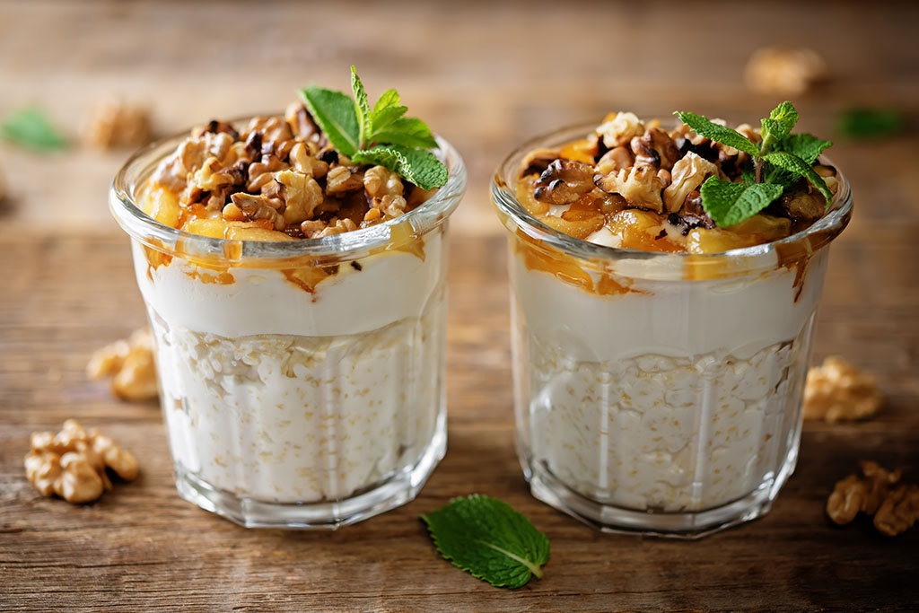 Millet apple parfait